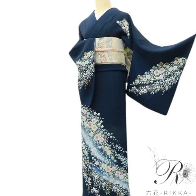 D836 訪問着　翠山工房　やまと誂製　辻ヶ花　うさぎ　正絹　着物　袷　極美品 D836 訪問着 翠山工房 やまと誂製 辻ヶ花 うさぎ 正絹 着物 袷 極美品