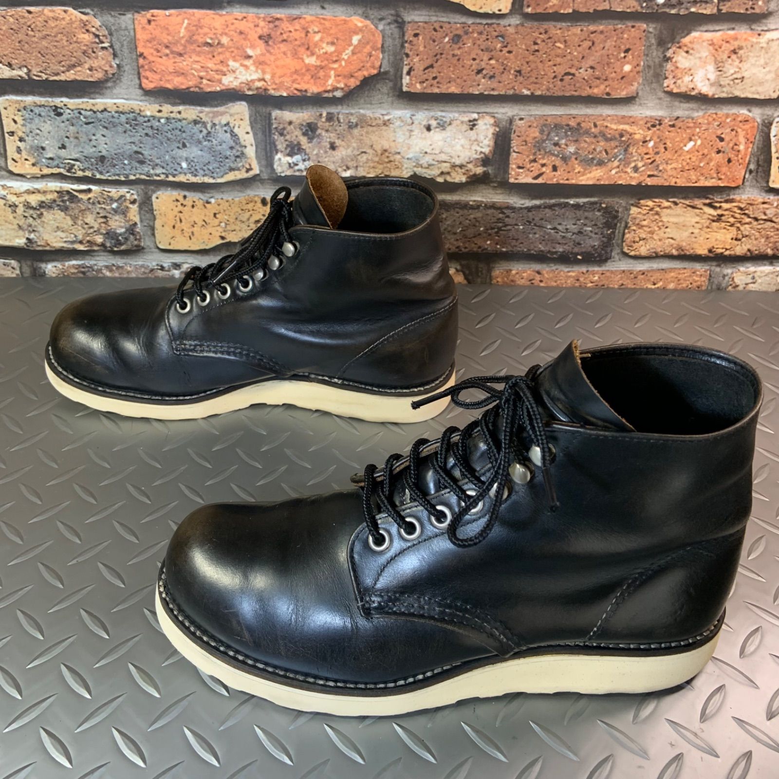 ☆REDWING 8165 ワークブーツ 茶芯 前期刺繡羽タグ 1997年製 US6.5D