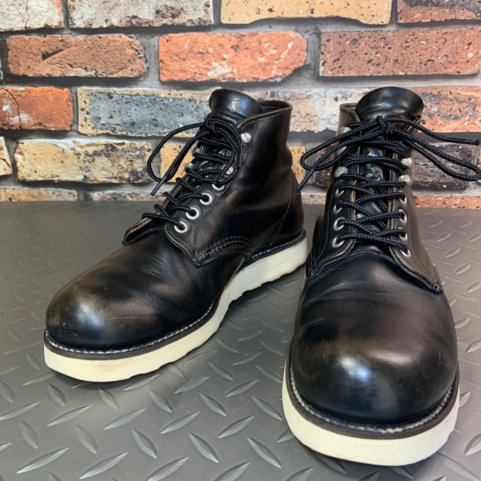 ☆REDWING 8165 ワークブーツ 茶芯 前期刺繡羽タグ 1997年製 US6.5D