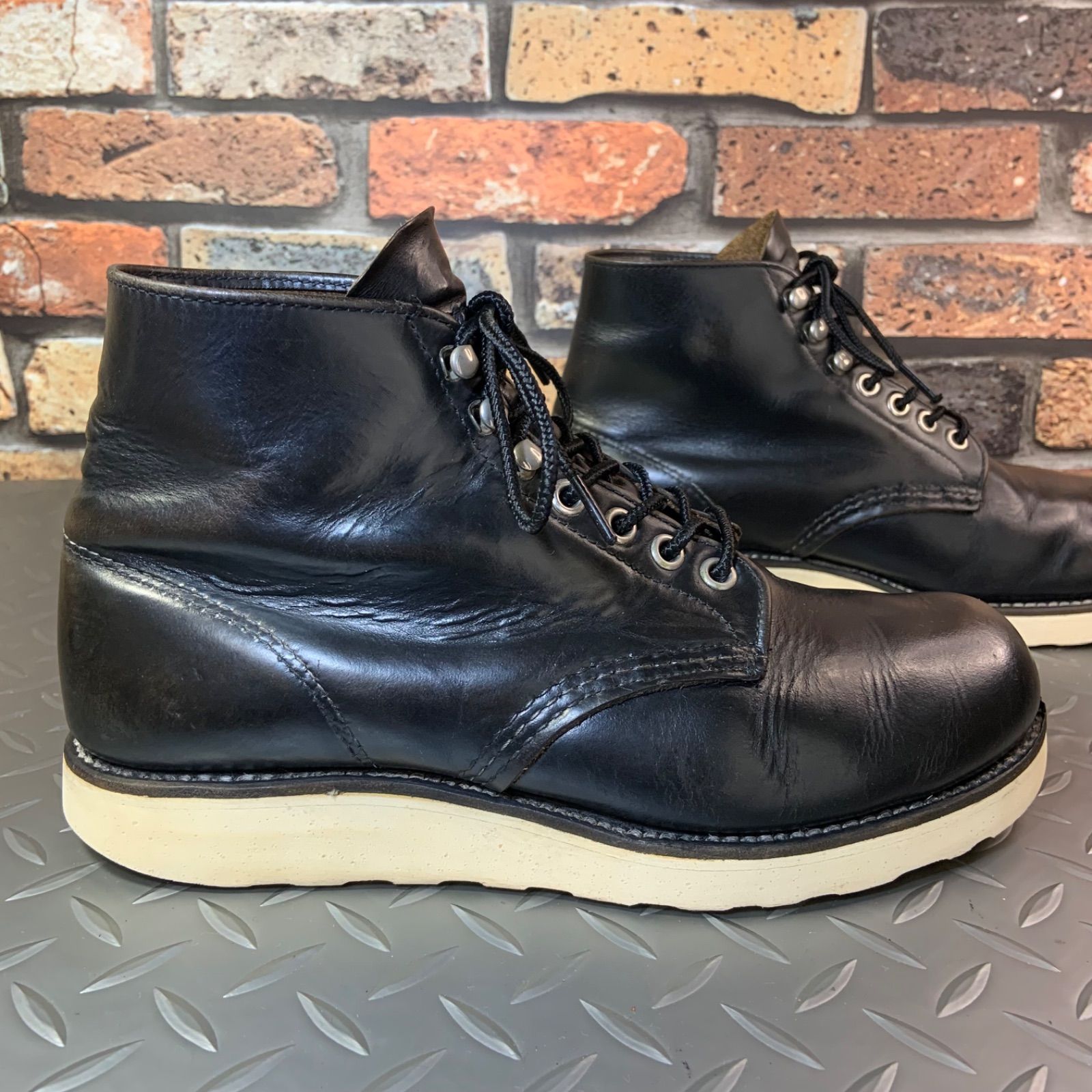 ☆REDWING 8165 ワークブーツ 茶芯 前期刺繡羽タグ 1997年製 US6.5D