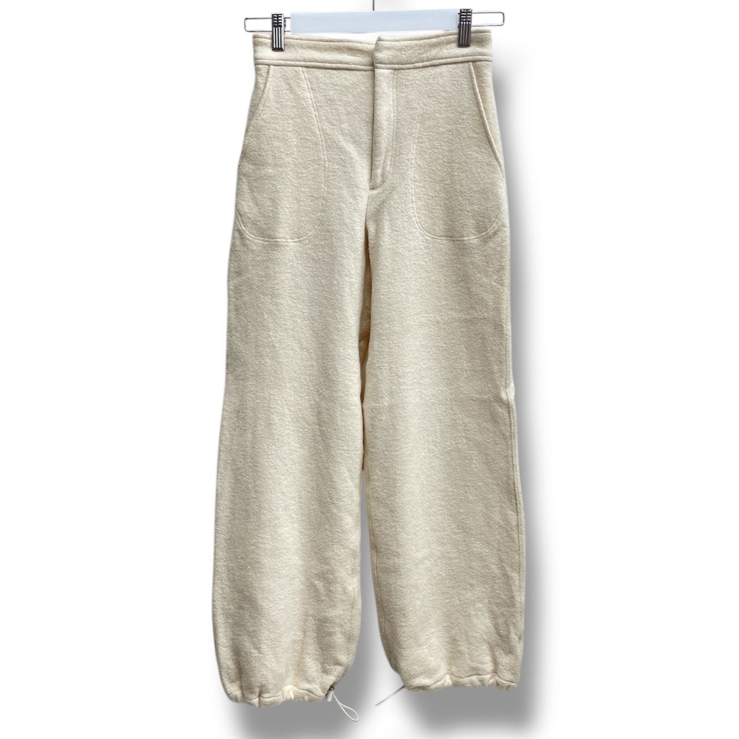 美品TODAYFUL ドローストリングウールパンツ アイボリー 38 TODAYFUL トゥデイフル Drawstring Wool Pants ドローストリングウール