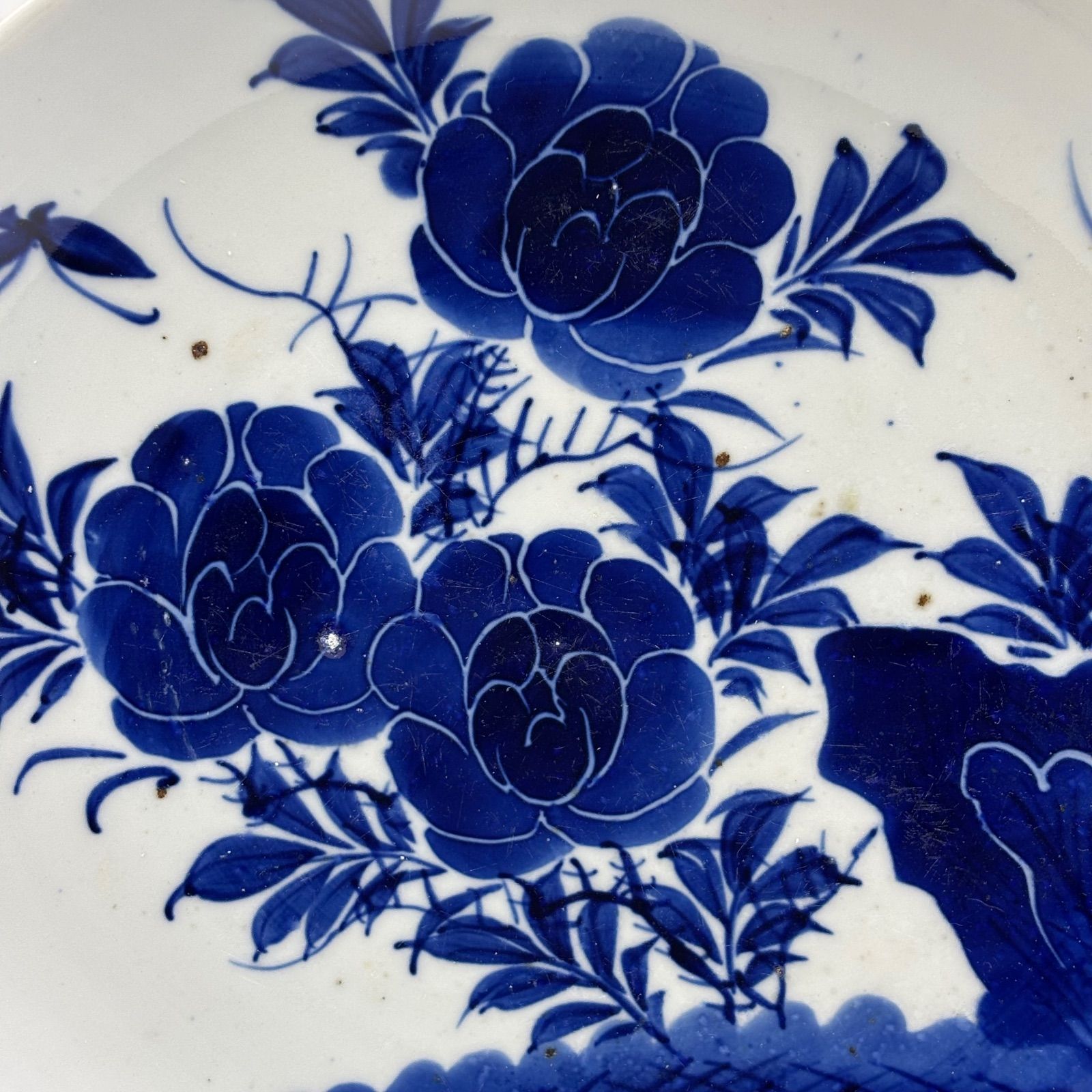 古伊万里　青華　牡丹　志田窯　明治　骨董　箱入り 古伊万里 青華 牡丹 志田窯 明治 骨董 箱入り｜古伊万里 青華 牡丹