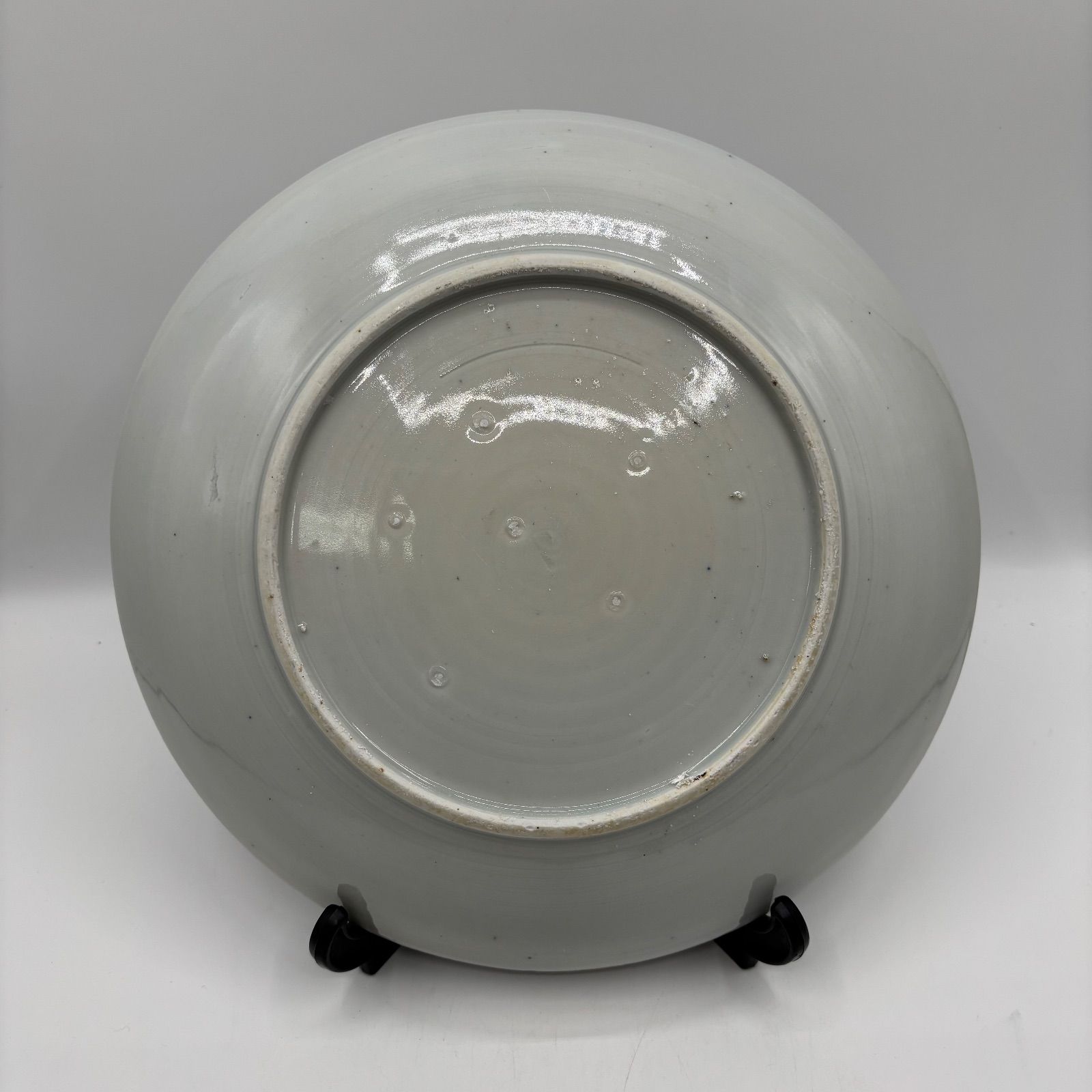 古伊万里 志田窯【牡丹蝶文 染付 大皿】江戸後期〜明治期 28.5cm（36