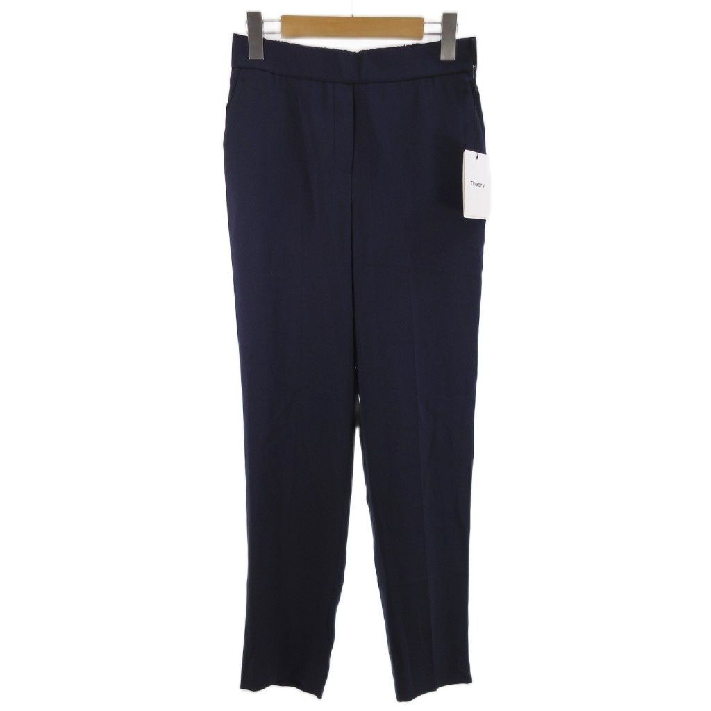 セオリー Theory スラックス テーパード パンツ 紫 パープル 0 □TC