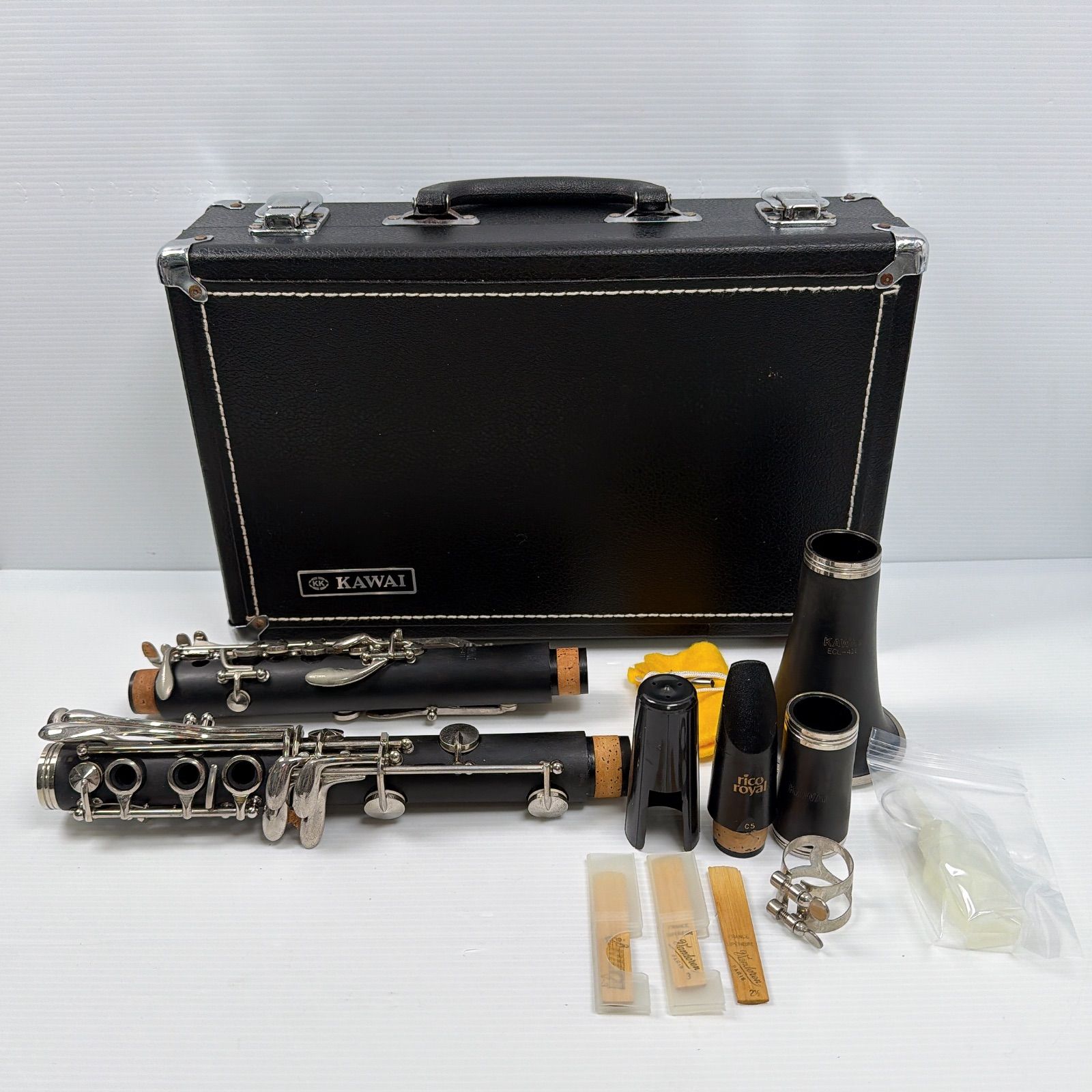 KAWAI クラリネット ECL-411 良品 ケース フランス製のリード付き 動作