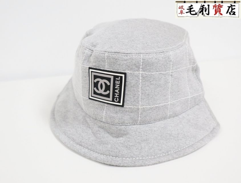 シャネル CHANEL スポーツ ライン ハット グレー ナイロン ココマーク