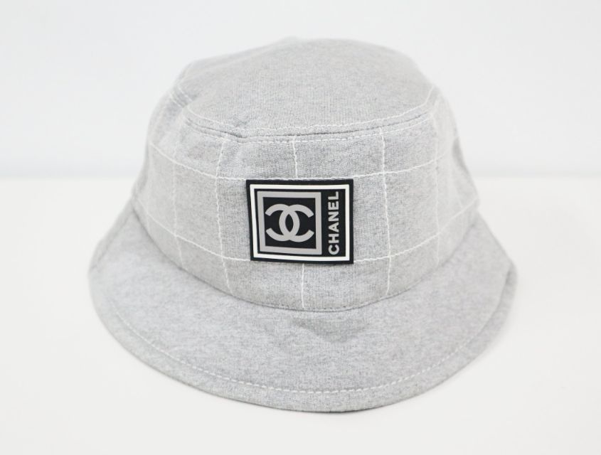 シャネル CHANEL スポーツ ライン ハット グレー ナイロン ココマーク