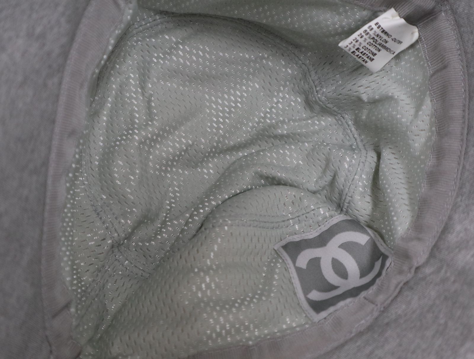 シャネル CHANEL スポーツ ライン ハット グレー ナイロン ココマーク