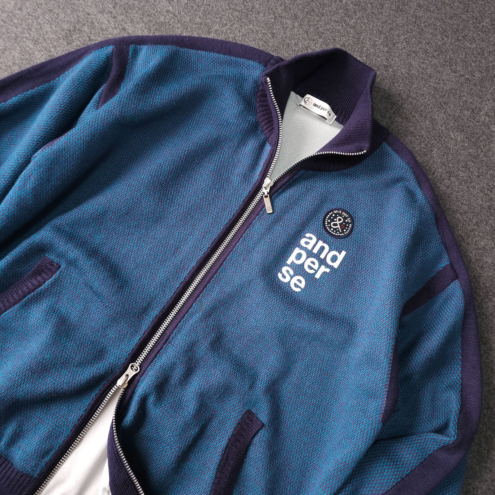 and per se】アンパスィ 秋冬 裏地付き 蓄熱 ニット トラック