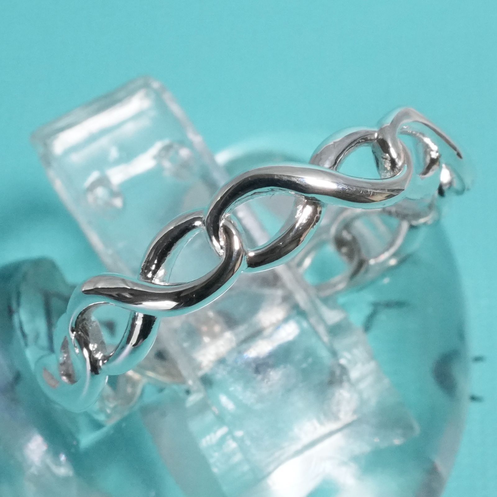 極美品12.5号ティファニー インフィニティバンドシルバーリング/25