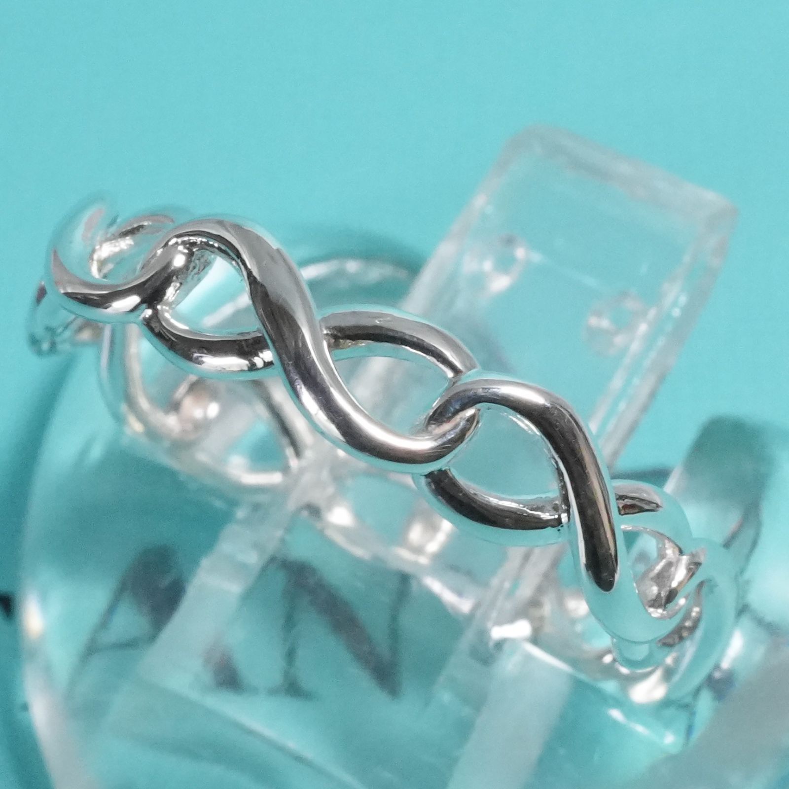 極美品12.5号ティファニー インフィニティバンドシルバーリング/25