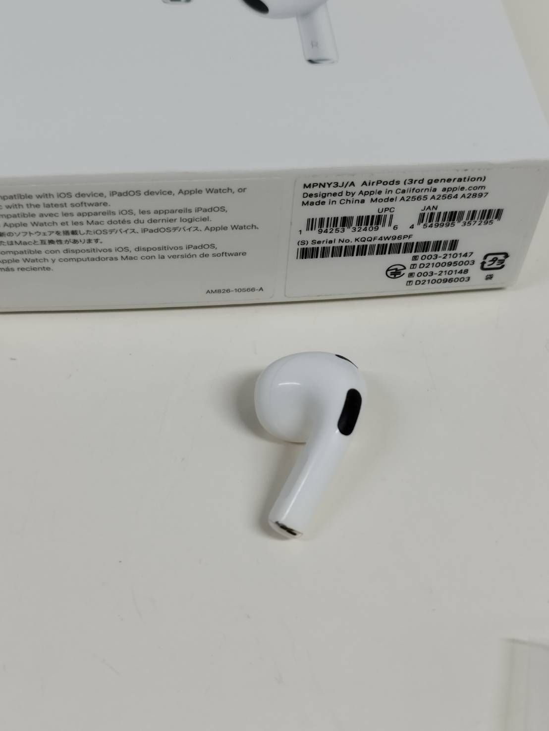 正規品】Apple AirPods 第3世代/A2564/ワイヤレスイヤホン/左耳のみ