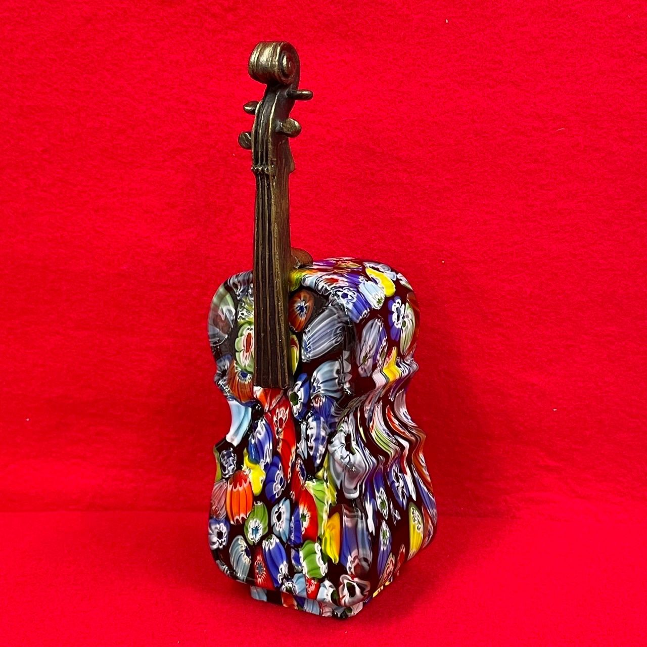 ムラーノガラス ミルフィオリ バイオリン 置物 N 24