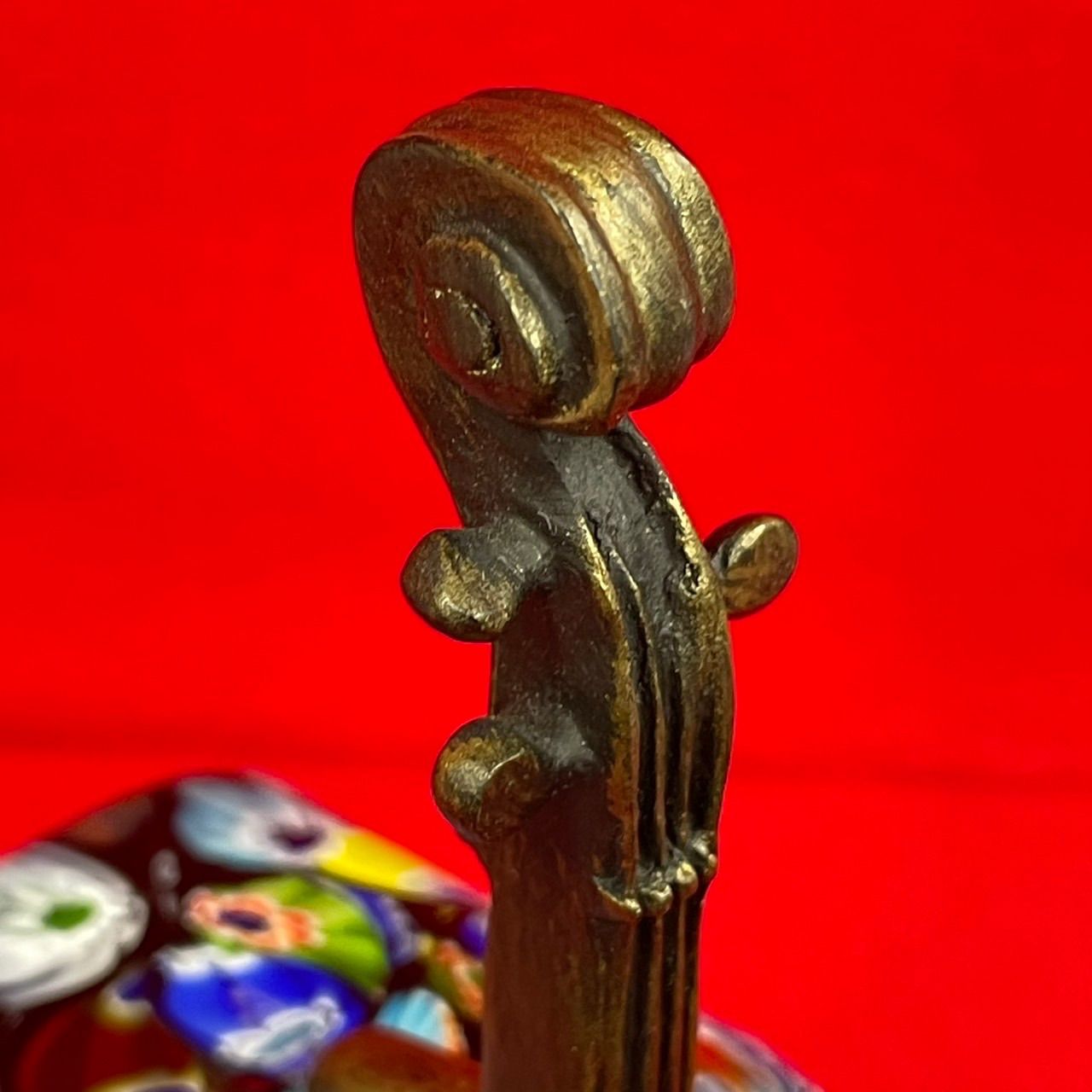  ムラーノガラス ミルフィオリ バイオリン 置物 N 24 ペン立て 置物 インテリア小物