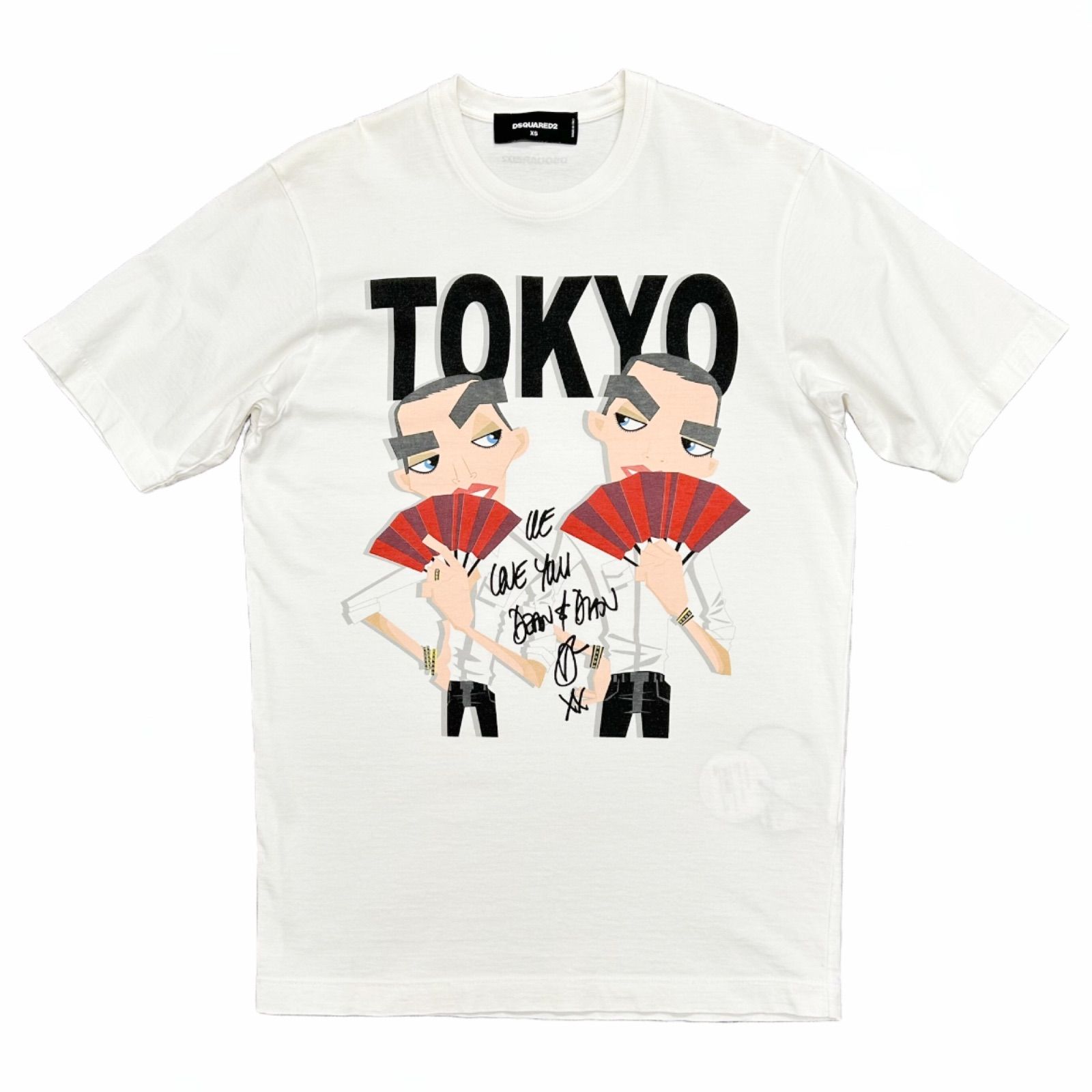 DSQUARED2 ディースクエアード Tシャツ XS TOKYO ホワイト プリント