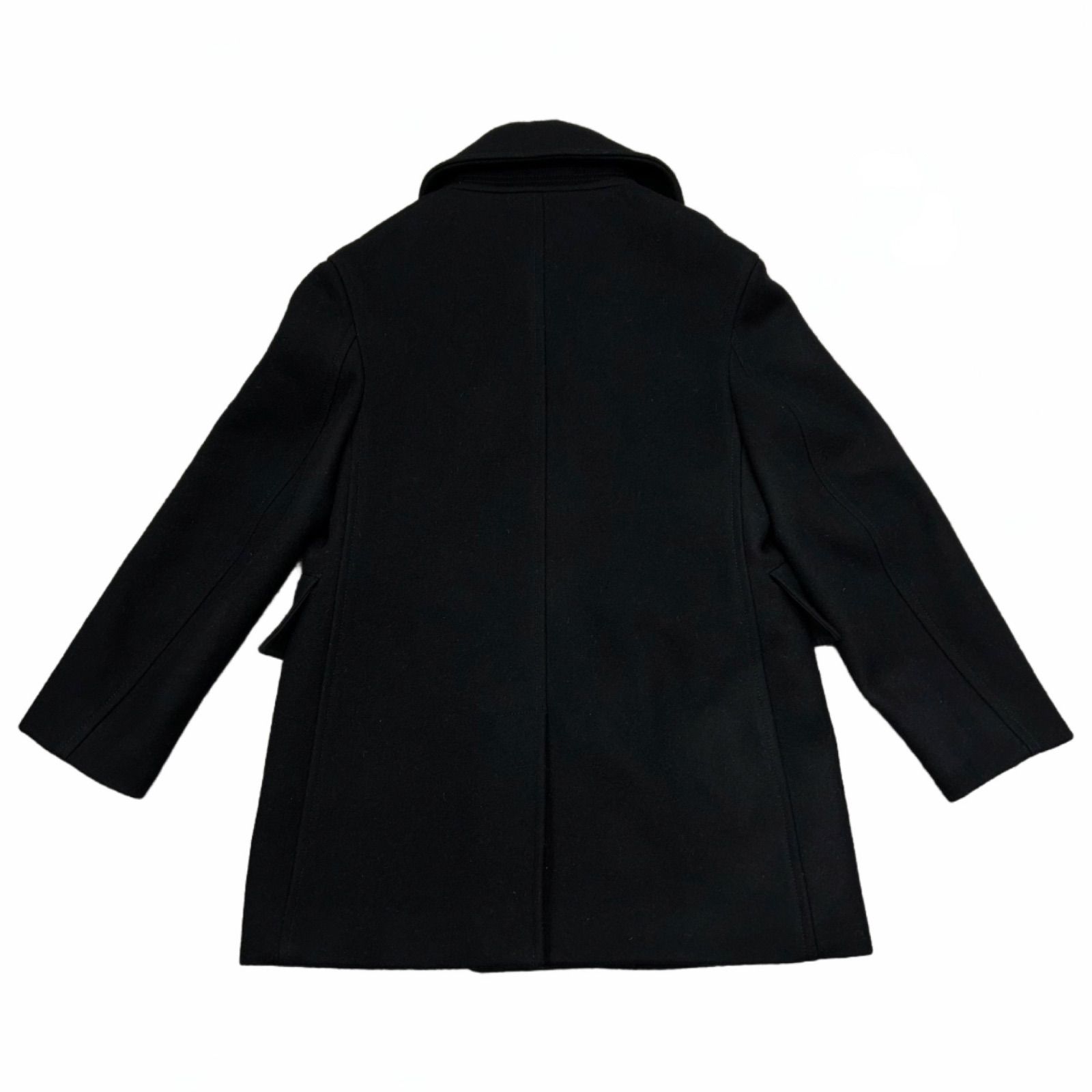 バーバリーBurberry ウールジャケット　ピーコート　ブラック38（E1 BURBERRY バーバリー ウール Pコート IT38 レディース ブラック