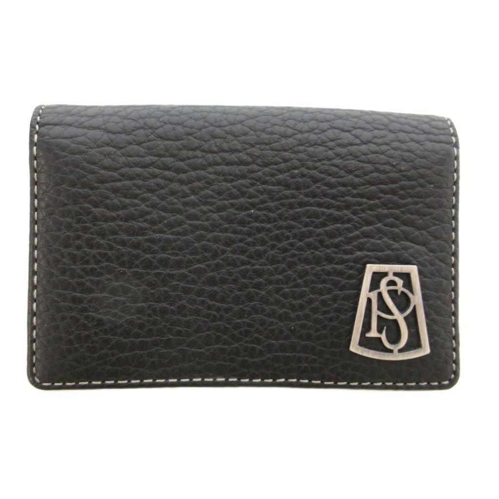 ポールスミス PAUL SMITH カードケース 黒 ブラック シボ加工 ロゴ