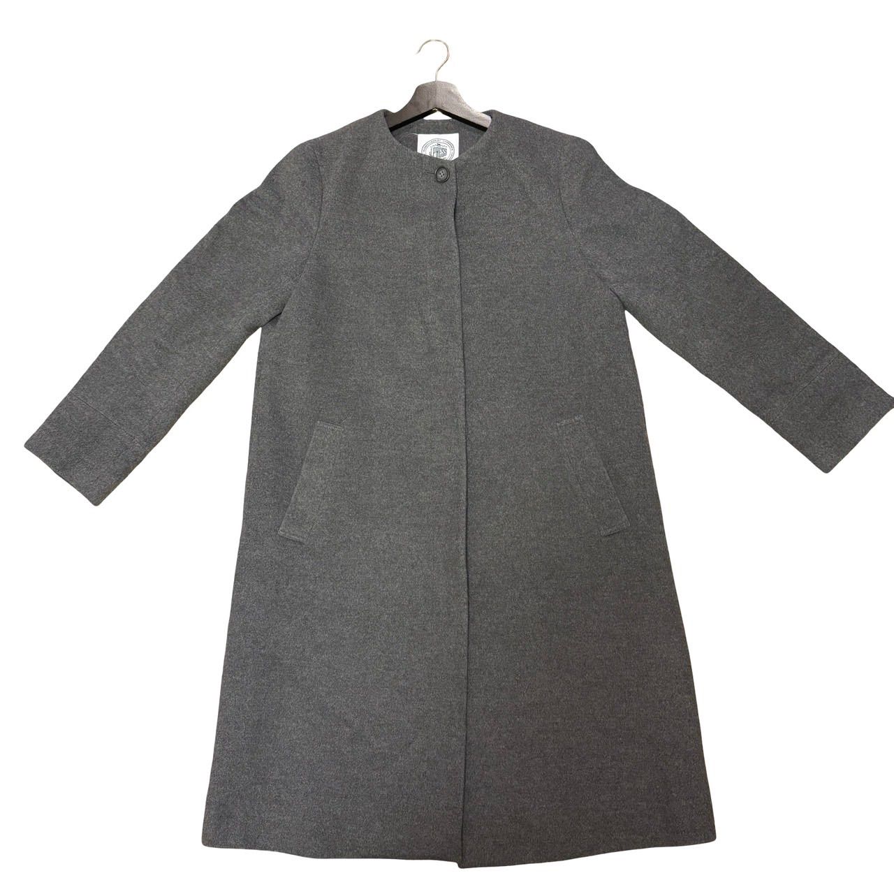 J.PRESS ジェイプレス レディース ロングコート ノーカラーコート 羊毛