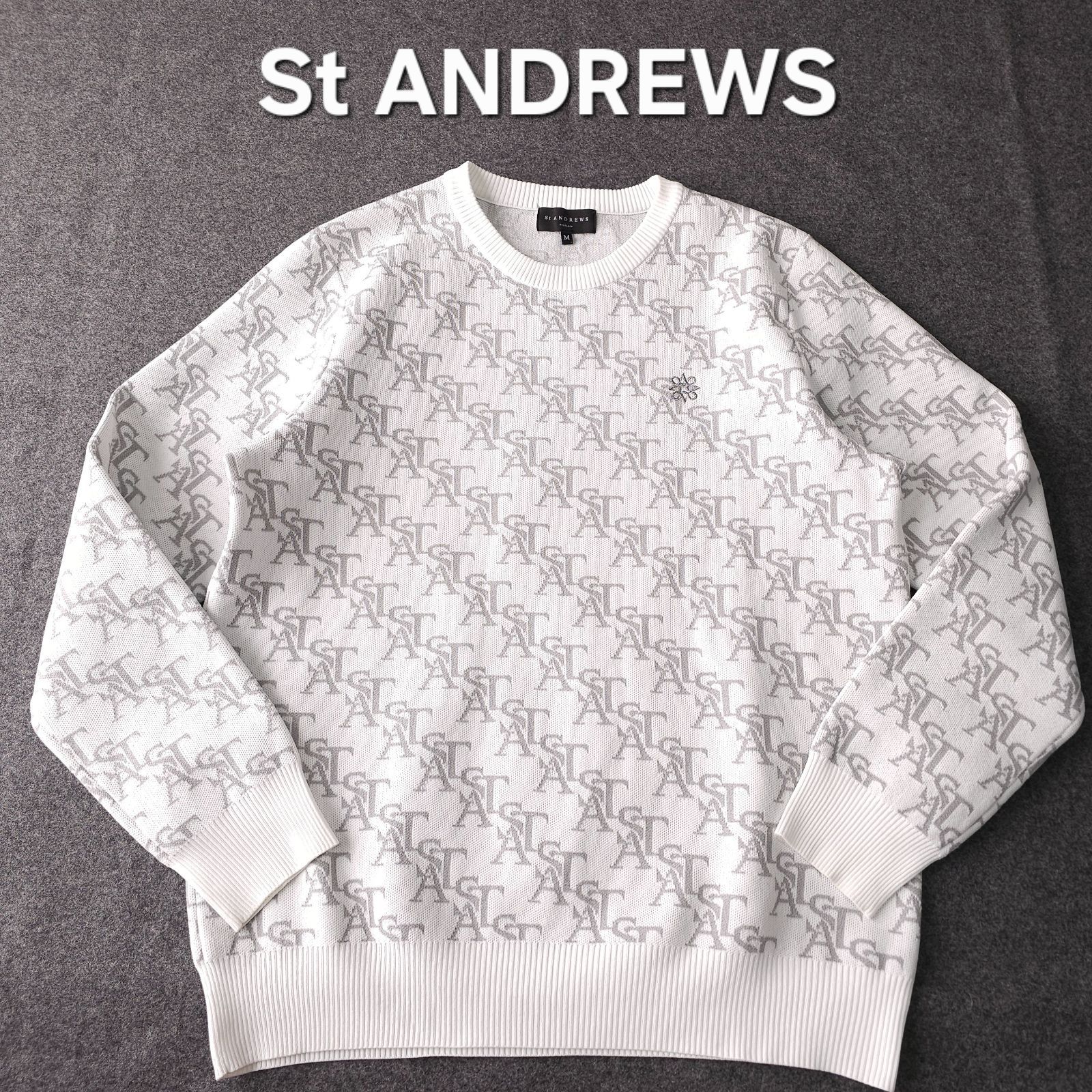 St ANDREWS】セントアンドリュース 秋冬 ロゴネーム 総柄 ゴルフ