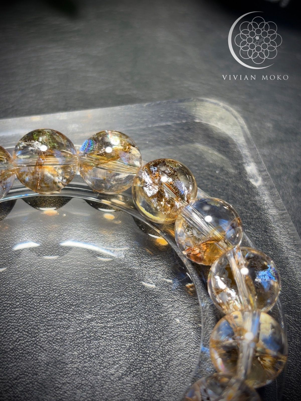 ?天然石 超希少✨?虹キラキラ✨️ 金箔錦鯉 大玉（透明度抜群 
