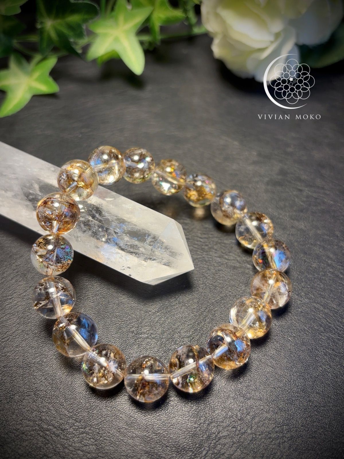 ?天然石 超希少✨?虹キラキラ✨️ 金箔錦鯉 大玉（透明度抜群 