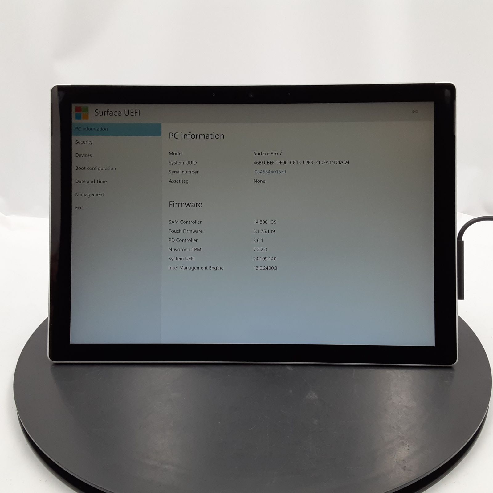 ジャンク surface Pro 7 1866 i5-1035G4 1.1GHz Surface Pro7 0 8⁄256 GB