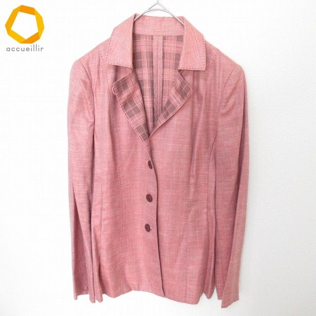 レリアン Leilian ジャケット ロロピアーナ生地 イタリア製 シルク