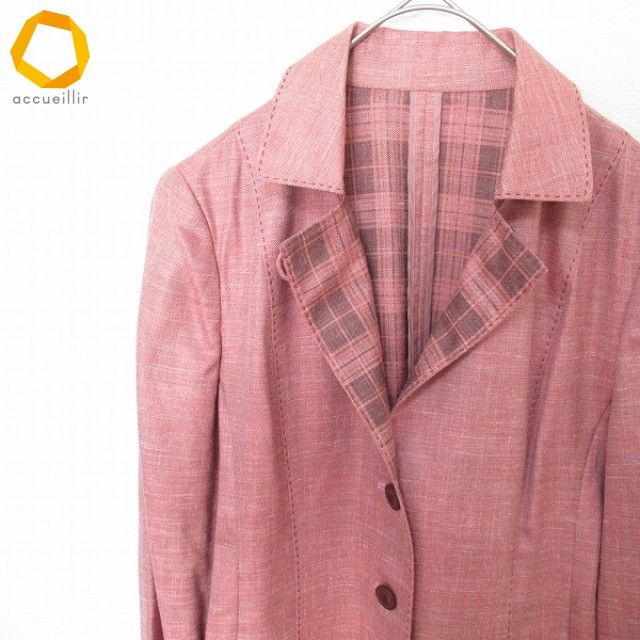 レリアン Leilian ジャケット ロロピアーナ生地 イタリア製 シルク