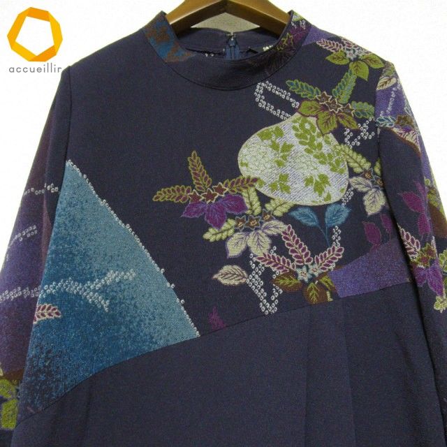 詩仙堂/チュニック/ゴールドタグ/未使用品/紗ちりめん/Ｌサイズ 詩仙堂/チュニック/ゴールドタグ/未使用品/紗ちりめん/Lサイズ 詩仙堂