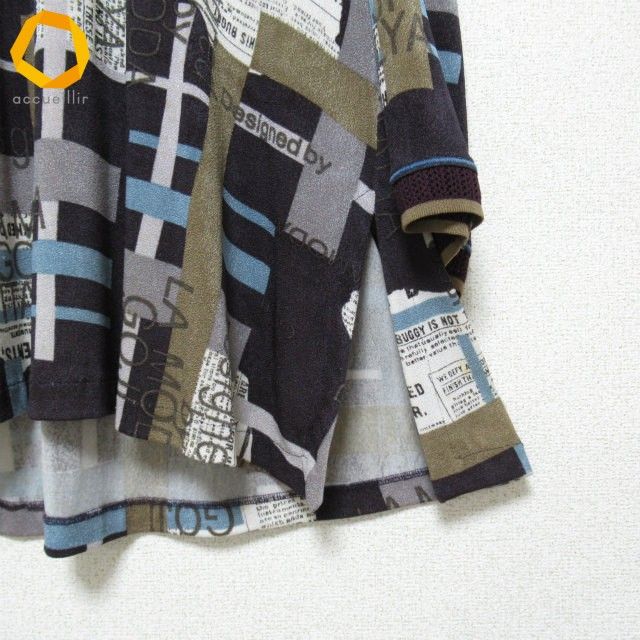 anc イタリヤ 伊太利屋 チュニック 13 黒系 大きいサイズ マルチ