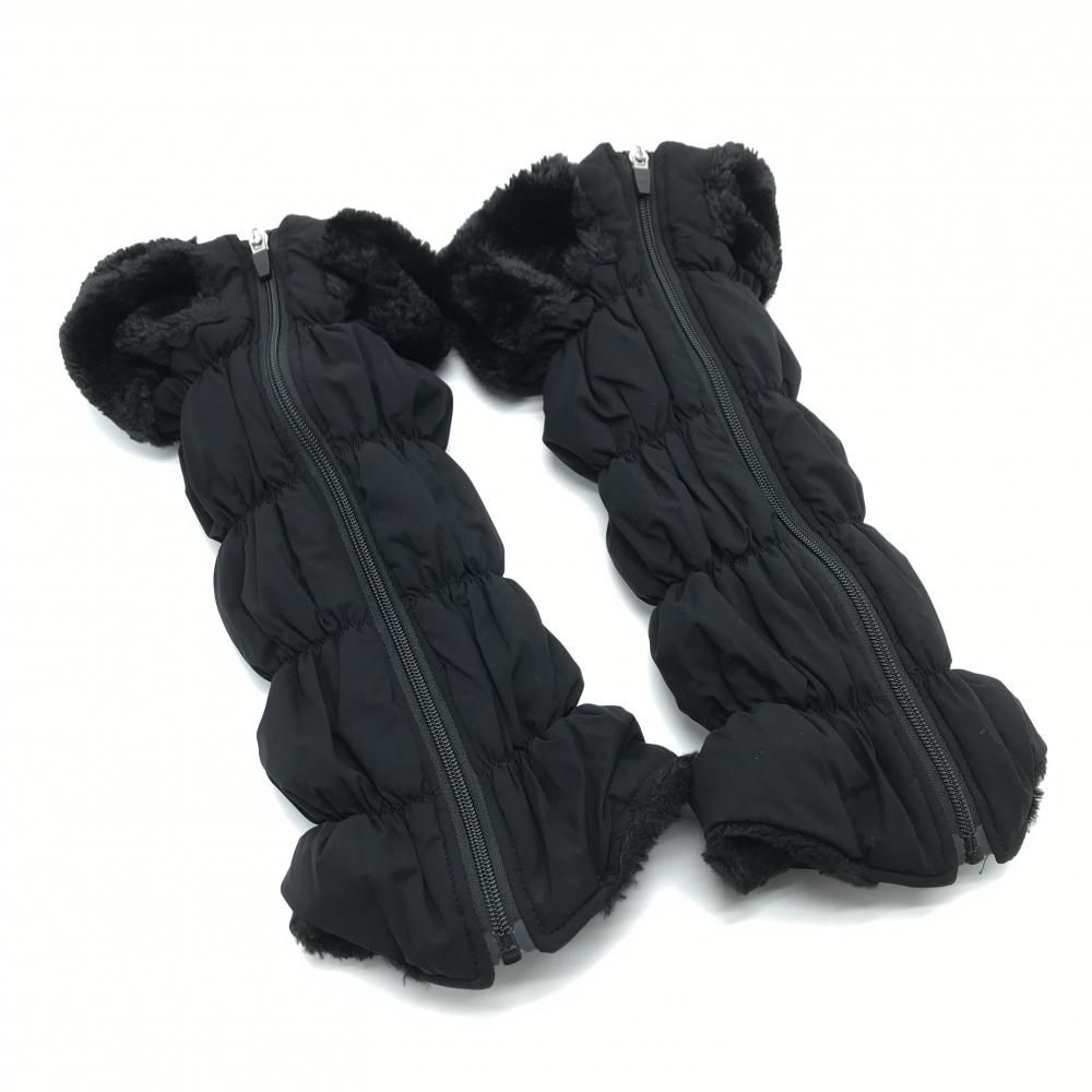 美品】ワック 中綿レッグウォーマー 黒 ボア レディース 1098 ゴルフ