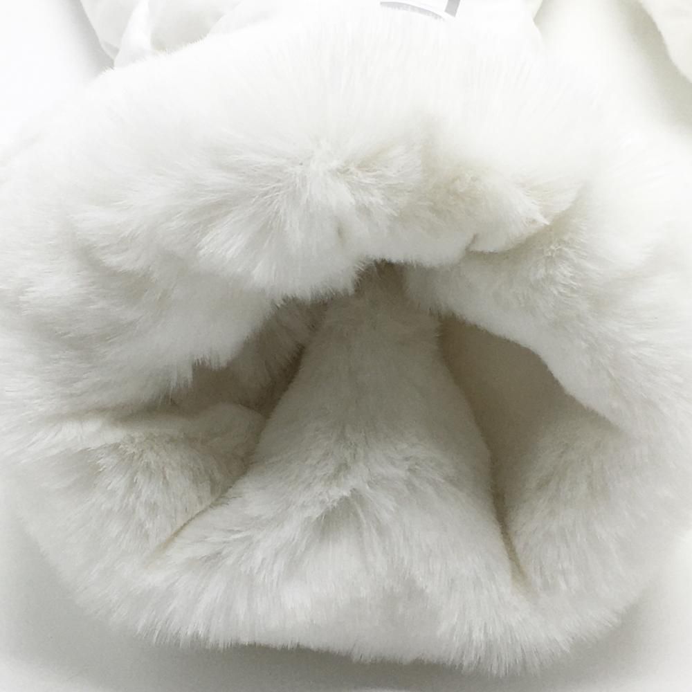 超美品】エフアールツー 中綿レッグウォーマー 白×グレー 内側ファー