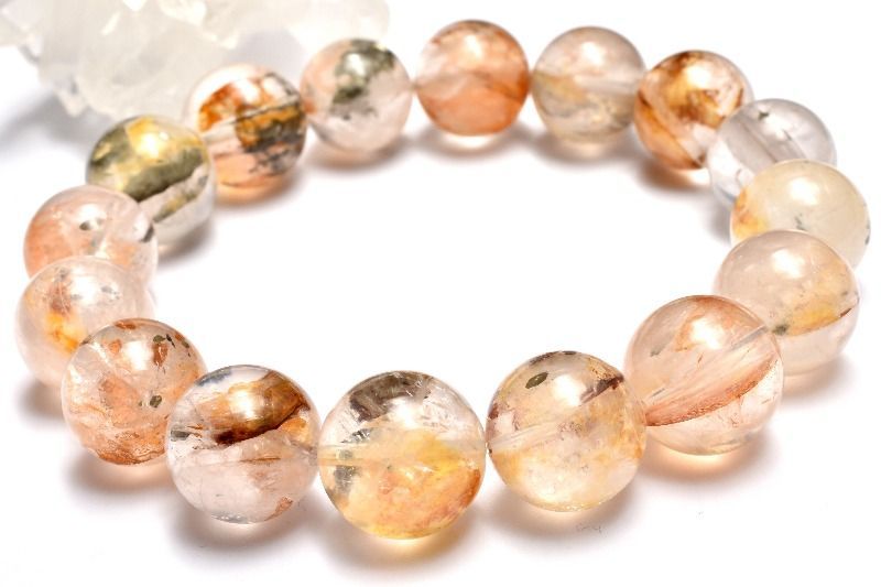 1点物】入手困難◇黄金の輝き マーカサイトインクォーツ 13-13.5mm