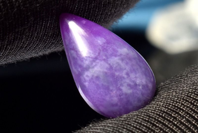 1点物】AAAA☆極上の発色 スギライト(杉石) 16x10mm ドロップ ルース