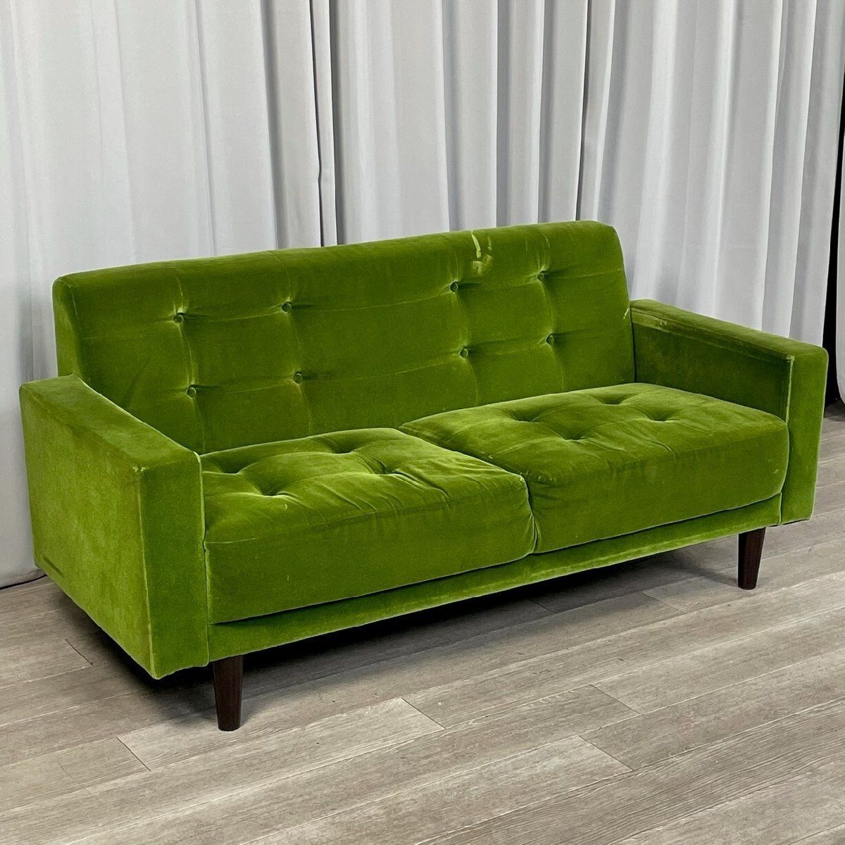 XD54 ミッドセンチュリー モケットグリーン 2人掛け ソファ ロビー