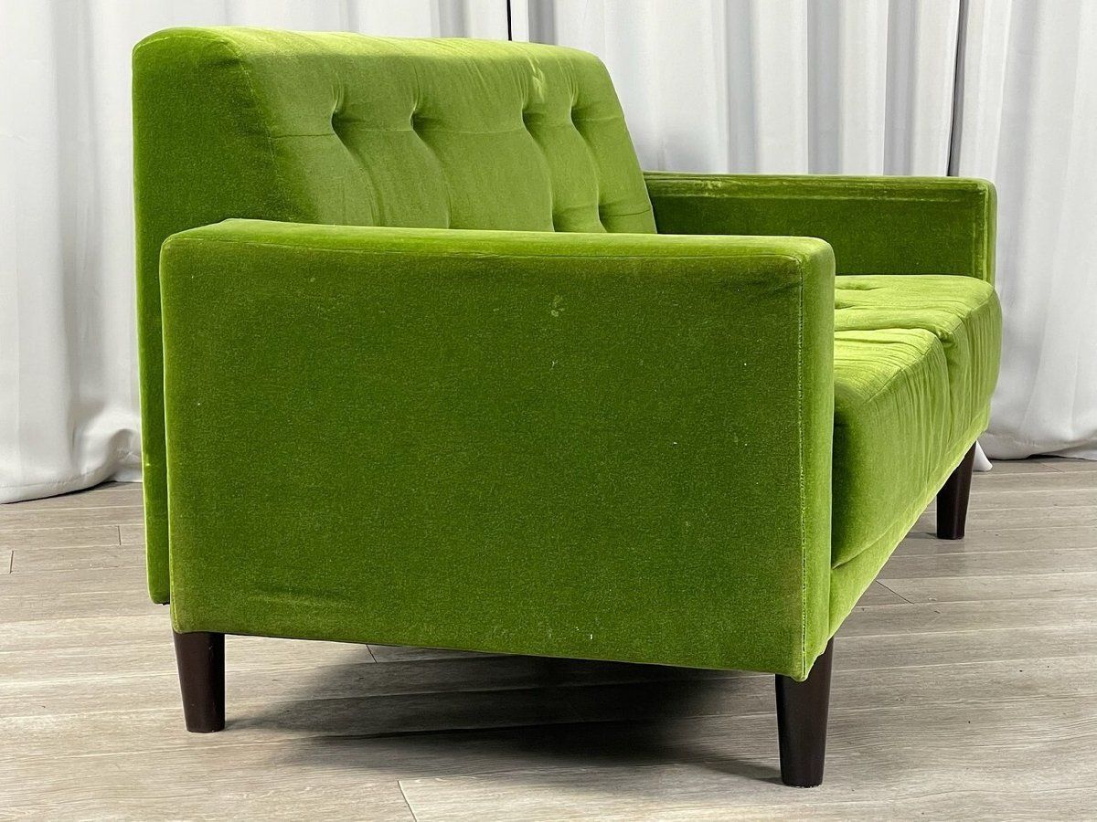XD54 ミッドセンチュリー モケットグリーン 2人掛け ソファ ロビー