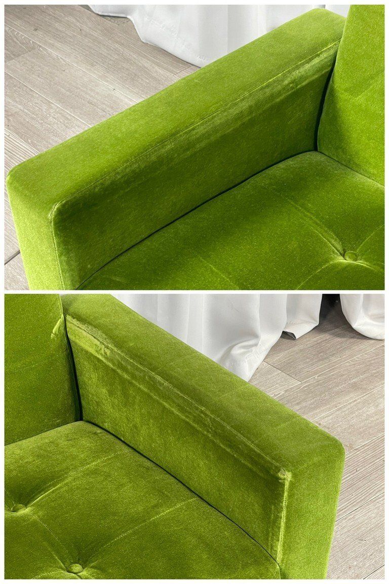 XD54 ミッドセンチュリー モケットグリーン 2人掛け ソファ ロビー