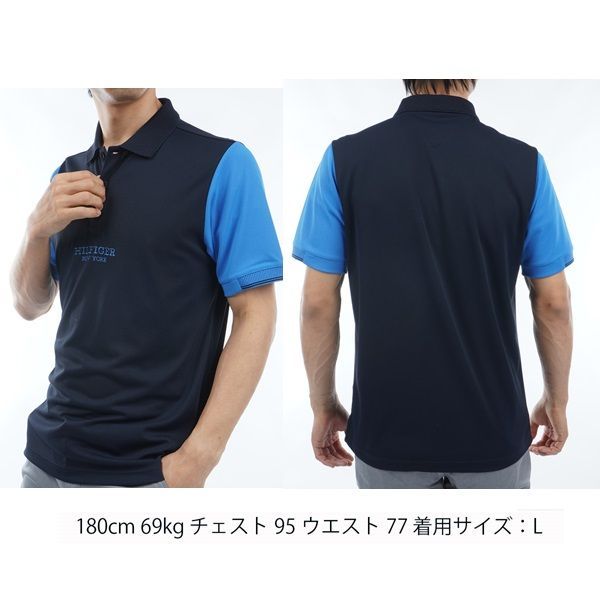 トミーヒルフィガー ゴルフ メンズ カラーブロック 半袖ポロシャツ