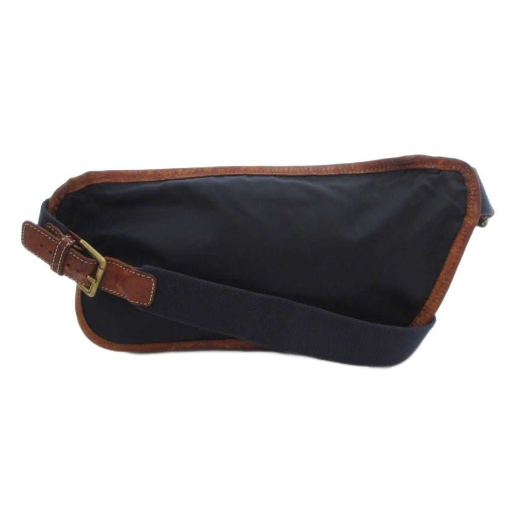 フェリージ Felisi ウエストバッグ ボディ ナイロン レザー 紺