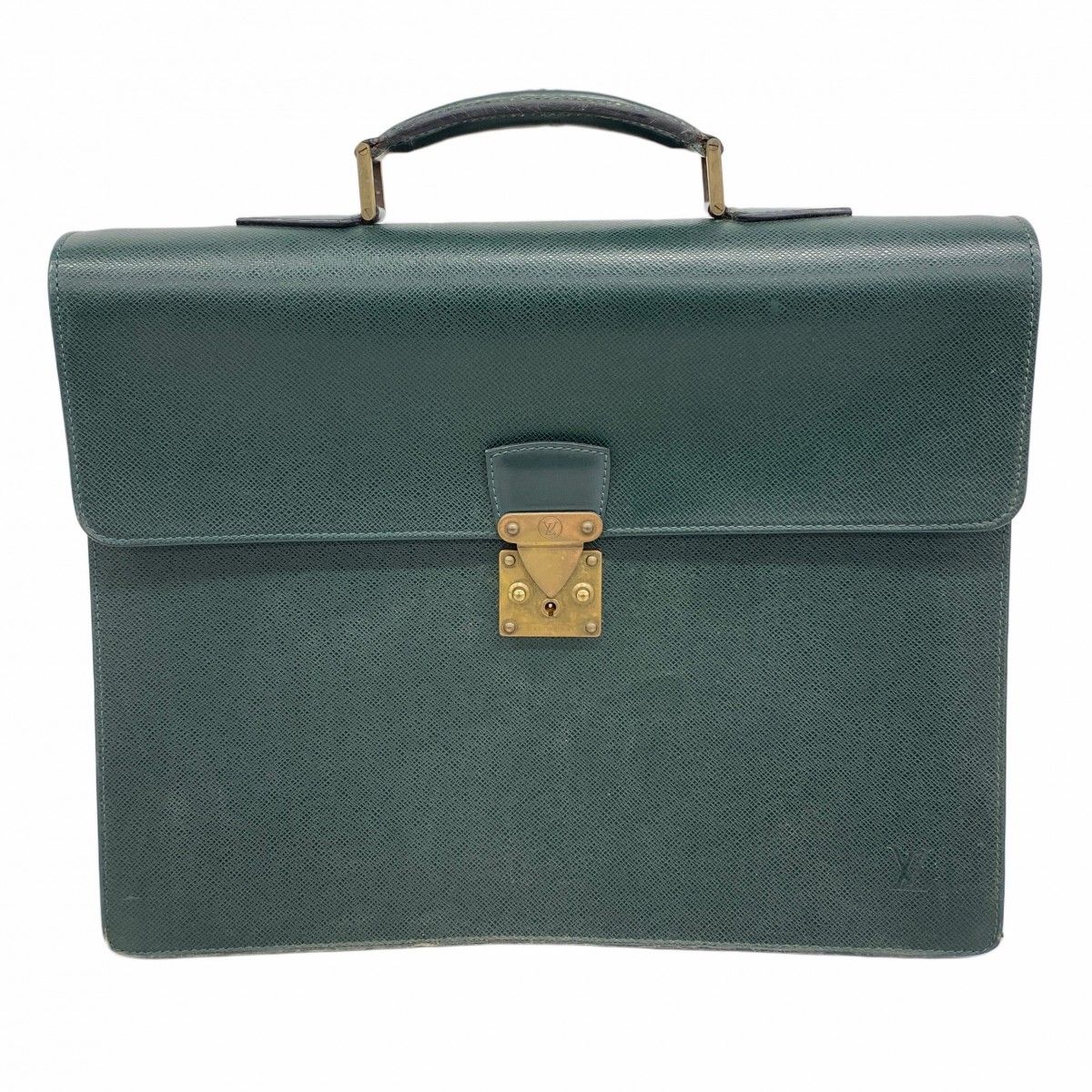 6ac2492-k】ルイヴィトン ビジネスバッグ タイガ セルヴィエットモス