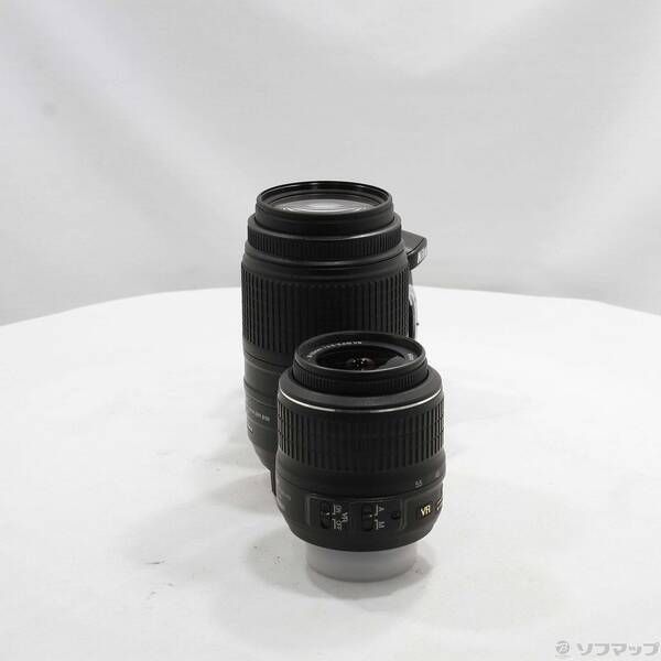 中古品〕 NIKON D5200 ダブルズームキット ブラック (2410万画素／SDXC