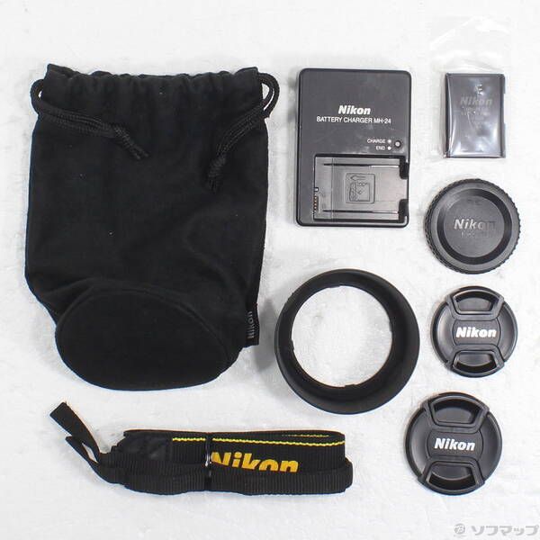 中古品〕 NIKON D5200 ダブルズームキット ブラック (2410万画素／SDXC