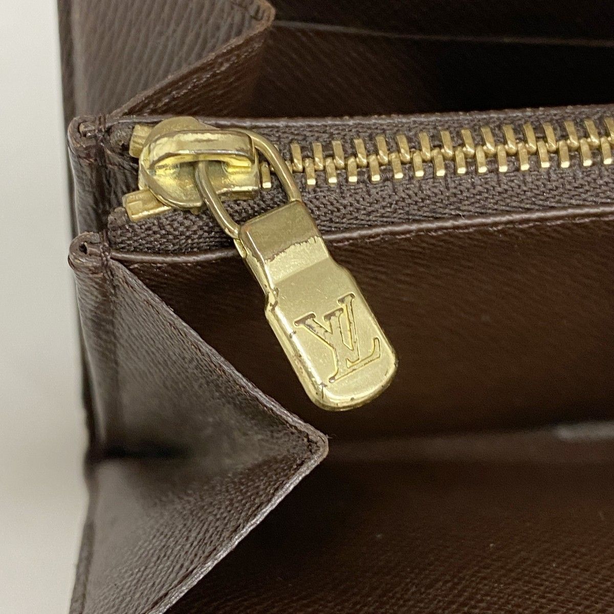 6ac2438】ルイヴィトン 長財布 ダミエ ポシェットポルトモネクレディ