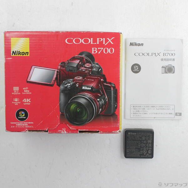 中古品〕 COOLPIX B700 RD レッド【276】 - メルカリ