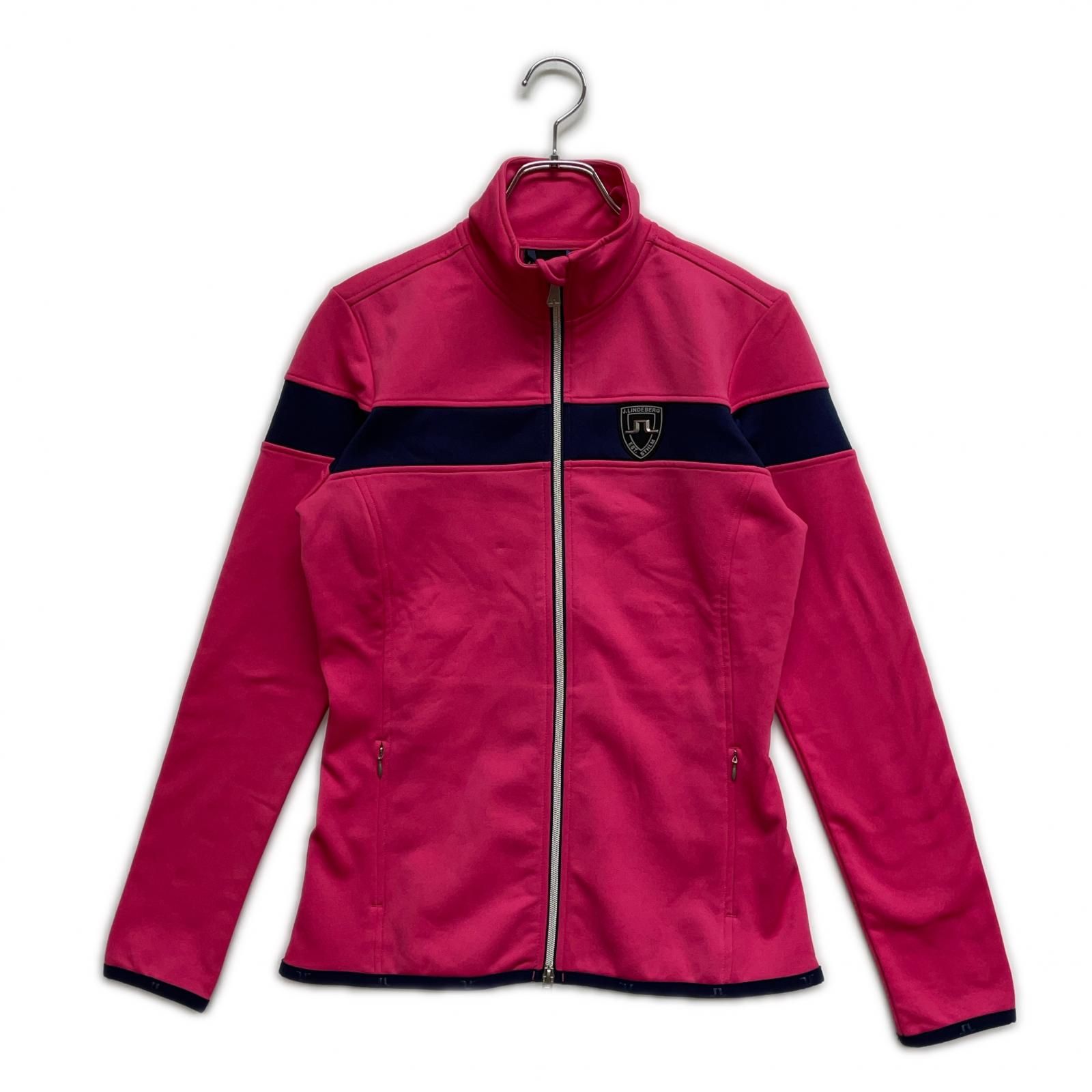 ジェイリンドバーグ ゴルフウェア バイカラー フルジップ ジャケット 裏起毛 M 未使用品 レディース ジェイリンドバーグ J.LINDEBERG フルジップ