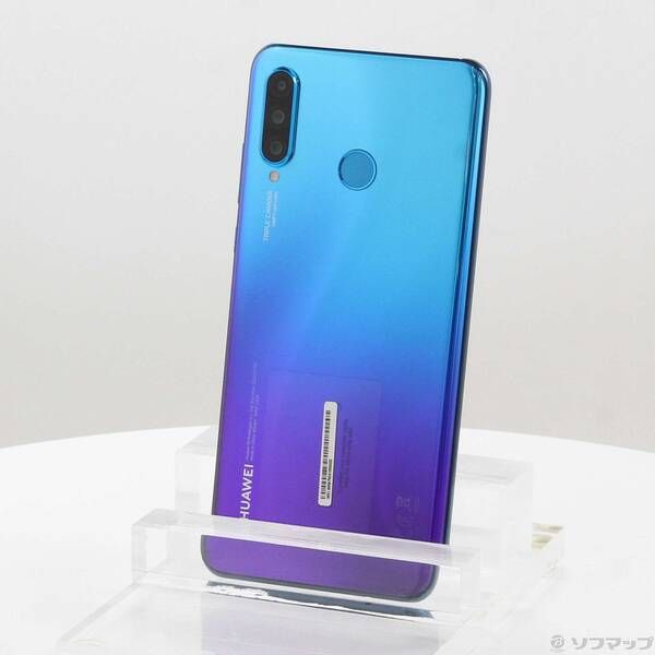 美品 HUAWEI P30 lite MAR-LX2J SIMフリー 箱付き 品〕 HUAWEI P30 lite 64GB ピーコックブルー MAR-LX2J SIMフリー【377