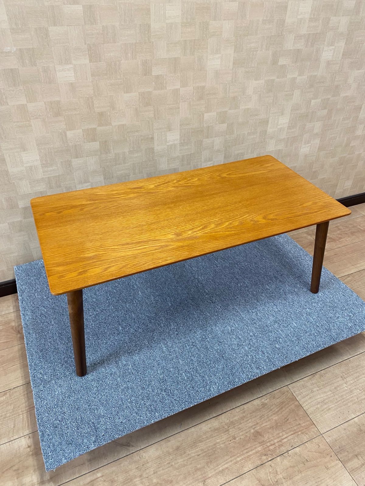 中古格安不二貿易ローテーブル机座卓天然木オーク材和室ミニ