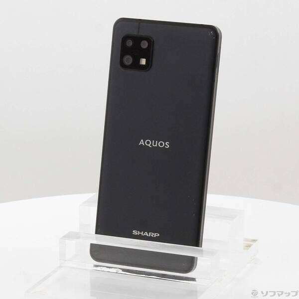 中古品〕 AQUOS sense6 128GB ブラック SH-M19 SIMフリー【377