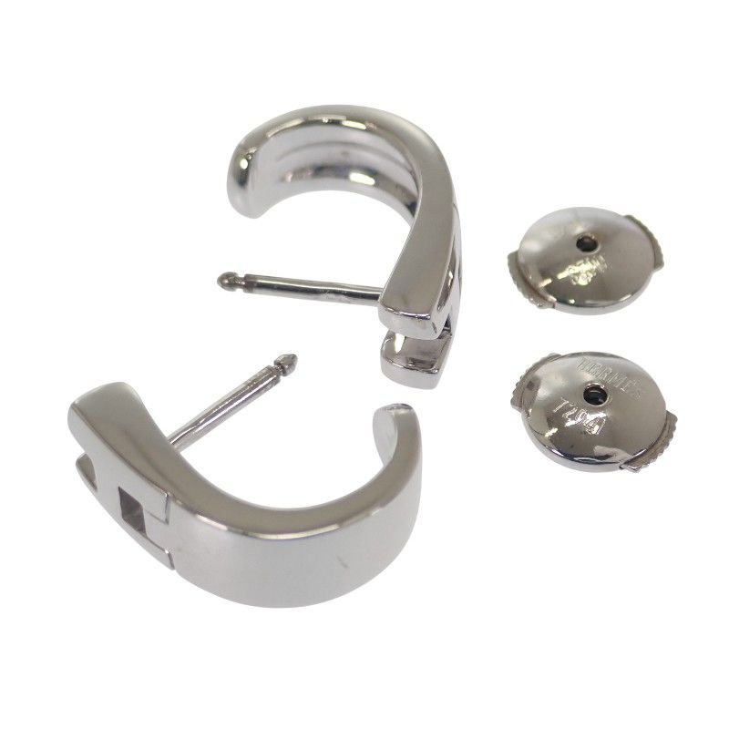 エルメス HERMES ヘラクレス ピアス K18ホワイトゴールド レディース