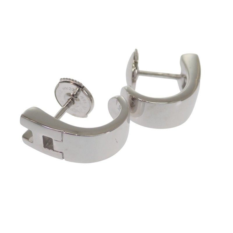 エルメス HERMES ヘラクレス ピアス K18ホワイトゴールド レディース